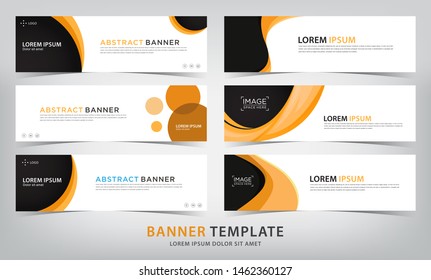 set of abstract modern banner template, vector illustration