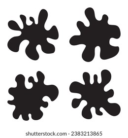 Set of abstract modern blob shape isolated on white background. Vector illustration.