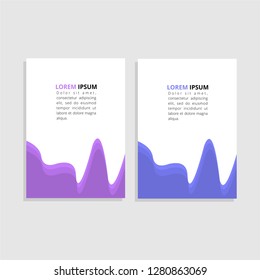 Set of abstract modern book cover, annual report, brochure, template layout, vector digital presentation, flyer, poster, banner