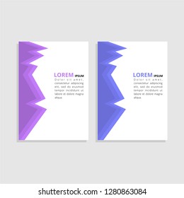 Set of abstract modern book cover, annual report, brochure, template layout, vector digital presentation, flyer, poster, banner