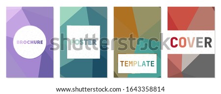 Set of abstract modern cover. Can be used as cover, banner, flyer, poster, business card, brochure. Charming geometric background collection. Astonishing vector illustration.