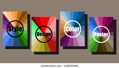 Set of abstract modern cover design in the form of a whirlpool. Cover design template for decoration, brochure, catalogue, poster, book, magazine presentation etc. vector illustration.