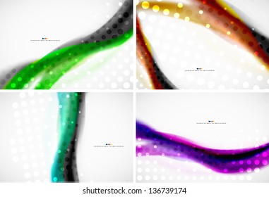 Set of abstract modern design templates. Vector backgrounds