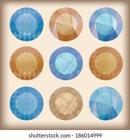 Set of abstract modern elements. Vector.