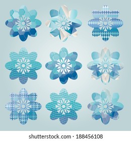 Set of abstract modern elements. Vector. 