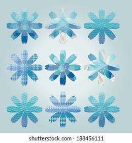 Set of abstract modern elements. Vector. 