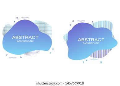 Set of abstract modern fluid graphic elements. Dynamical colored forms and line. Gradient abstract banners with flowing liquid shapes. Template for the design of a logo, flyer or presentation
