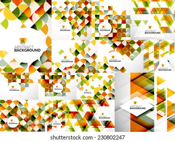 Resumen de volantes modernos - plantillas de diseño de folletos, fondos geométricos