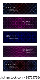 Set of abstract modern futuristic banners. Vector illustrations. 