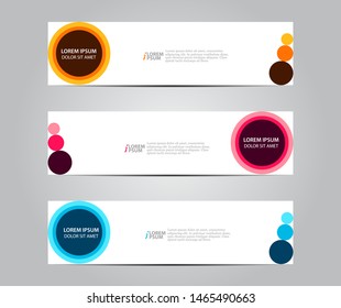 Set of abstract modern geometric banner template design. Vector illustration