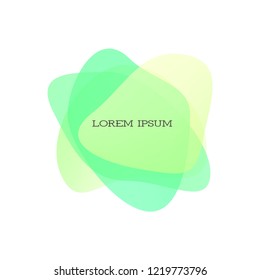 Set of abstract modern graphic elements with green color. Dynamical colored forms and line. Gradient abstract banners with flowing liquid shapes. Template for the design of a logo, presentation.