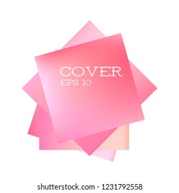 Set of abstract modern graphic elements with green color. Dynamical colored forms and line. Gradient abstract banners with rectangle shapes. Template for the design of a logo.