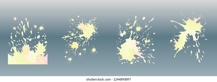 Set of abstract modern graphic elements. Dynamical colored forms and line. Gradient abstract banners with flowing liquid shapes. Template for the design of a logo, flyer or presentation. Vector.