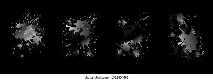 Set of abstract modern graphic elements. Dynamical colored forms and line. Gradient abstract banners with flowing liquid shapes. Template for the design of a logo, flyer or presentation. Vector.