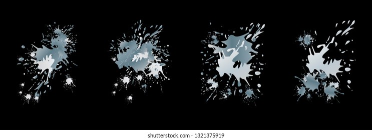 Set of abstract modern graphic elements. Dynamical colored forms and line. Gradient abstract banners with flowing liquid shapes. Template for the design of a logo, flyer or presentation. Vector.