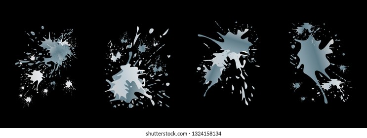 Set of abstract modern graphic elements. Dynamical colored forms and line. Gradient abstract banners with flowing liquid shapes. Template for the design of a logo, flyer or presentation. Vector.