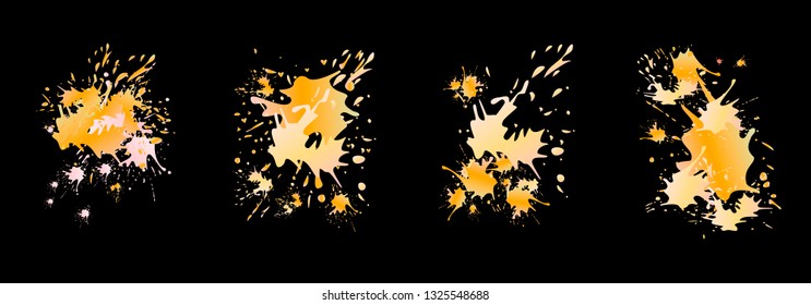 Set of abstract modern graphic elements. Dynamical colored forms and line. Gradient abstract banners with flowing liquid shapes. Template for the design of a logo, flyer or presentation. Vector.