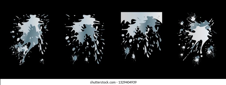 Set of abstract modern graphic elements. Dynamical colored forms and line. Gradient abstract banners with flowing liquid shapes. Template for the design of a logo, flyer or presentation. Vector.