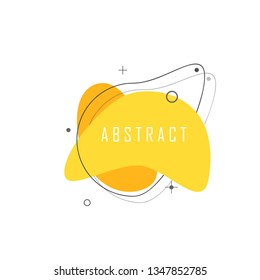 Set of abstract modern graphic elements. Dynamical colored forms and line. Gradient abstract banners with flowing liquid shapes. Template for the design of a logo, flyer or presentation. Vector.