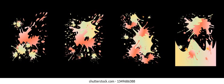 Set of abstract modern graphic elements. Dynamical colored forms and line. Gradient abstract banners with flowing liquid shapes. Template for the design of a logo, flyer or presentation. Vector.