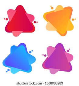 Set of abstract modern graphic elements with dynamical colored forms and line. Template for the design of a logo, flyer or presentation.