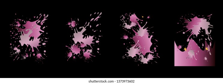 Set of abstract modern graphic elements. Dynamical colored forms and line. Gradient abstract banners with flowing liquid shapes. Template for the design of a logo, flyer or presentation. Vector.