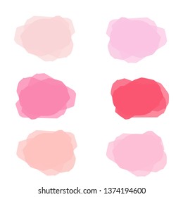 Set of abstract modern graphic elements. Dynamical pink forms. abstract banners with flowing liquid shapes. Template for the design of a logo, flyer or presentation. Vector