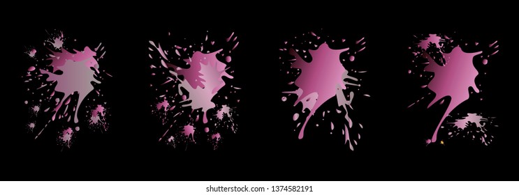 Set of abstract modern graphic elements. Dynamical colored forms and line. Gradient abstract banners with flowing liquid shapes. Template for the design of a logo, flyer or presentation. Vector.