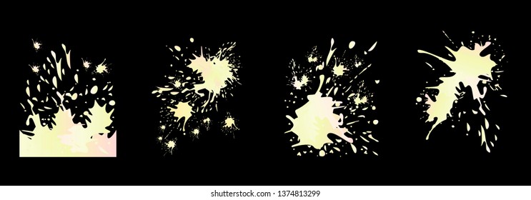 Set of abstract modern graphic elements. Dynamical colored forms and line. Gradient abstract banners with flowing liquid shapes. Template for the design of a logo, flyer or presentation. Vector.