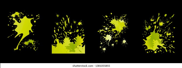 Set of abstract modern graphic elements. Dynamical colored forms and line. Gradient abstract banners with flowing liquid shapes. Template for the design of a logo, flyer or presentation. Vector.