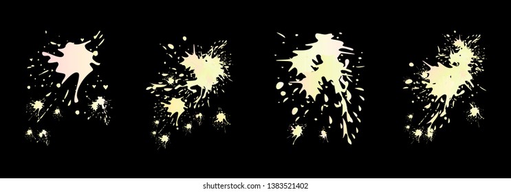 Set of abstract modern graphic elements. Dynamical colored forms and line. Gradient abstract banners with flowing liquid shapes. Template for the design of a logo, flyer or presentation. Vector.