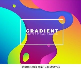 Set of abstract modern graphic elements. Dynamical colored forms and line. Gradient abstract banners with flowing liquid shapes. Template for the design of a logo, flyer or presentation. Vector