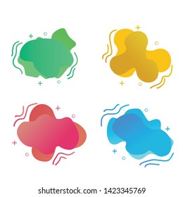Set of abstract modern graphic elements with dynamical colored forms and line. Template for the design of a logo, flyer or presentation