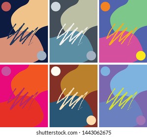 Set of abstract modern graphic elements. Dynamical colored forms and line. Abstract banners shapes. Template for the banner, flyer, digital print - Vector. 
