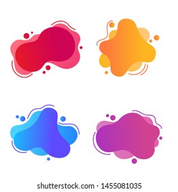 Set of abstract Modern graphic elements with dynamical colored forms. Template for the design of a logo, Vector Illustration