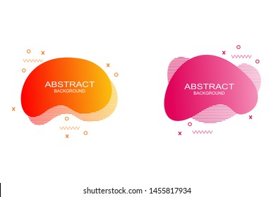 Set of abstract modern graphic elements. Dynamical colored forms and line. Gradient abstract banners with flowing liquid shapes. Template for the design of a logo, flyer or presentation