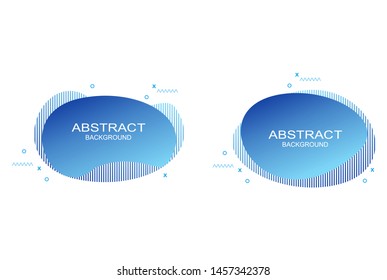 Set of abstract modern graphic elements. Dynamical colored forms and line. Gradient abstract banners with flowing liquid shapes. Template for the design of a logo, flyer or presentation