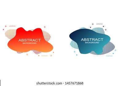 Set of abstract modern graphic elements. Dynamical colored forms and line. Gradient abstract banners with flowing liquid shapes. Template for the design of a logo, flyer or presentation