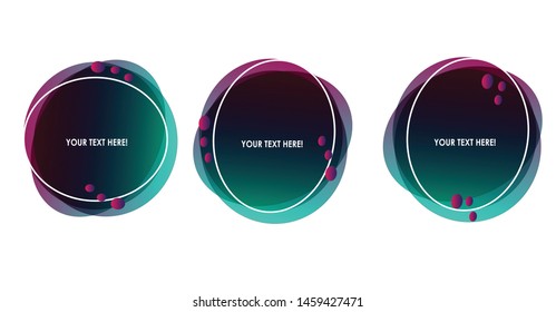 Set of abstract modern graphic elements. Dynamical colored forms and line. Gradient abstract banners with flowing liquid shapes. Template for the design of a website banner, landing page, logo, flyer 