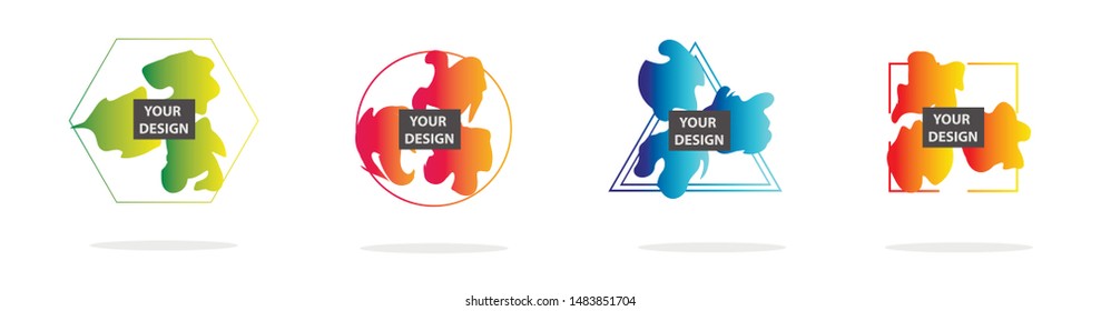 
Set of abstract modern graphic elements. Colorful vector gradient shapes composition. Template for design, banner, flyer, poster, wallpaper, brochure, smartphone screen, mobile app