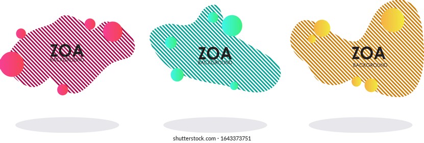 Set of abstract modern graphic elements. Dynamical colored forms and line. Gradient abstract banners with flowing liquid shapes. Template for the design of a logo, flyer or presentation. Eps 10