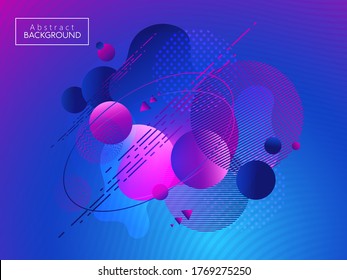 Set of abstract modern graphic elements. Dynamical colored forms and line. Gradient abstract banners with flowing liquid shapes. Template for the design of a logo, flyer or presentation. Vector.