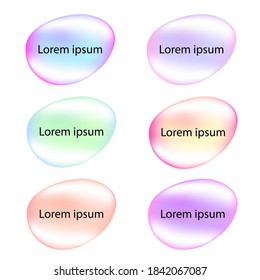 Set of abstract modern graphic elements. Gradient abstract banners Fluid gradient elements for minimal banner, logo, social post. Abstract background. 