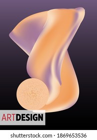 Set of abstract modern graphic elements. Dynamical colored forms and line. Gradient abstract banners with flowing liquid shapes. Template for the design of a logo, flyer or presentation. Vector.