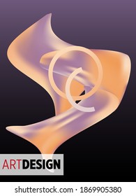 Set of abstract modern graphic elements. Dynamical colored forms and line. Gradient abstract banners with flowing liquid shapes. Template for the design of a logo, flyer or presentation. Vector.