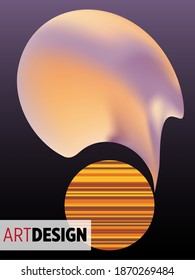 Set of abstract modern graphic elements. Dynamical colored forms and line. Gradient abstract banners with flowing liquid shapes. Template for the design of a logo, flyer or presentation. Vector.