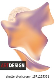 Set of abstract modern graphic elements. Dynamical colored forms and line. Gradient abstract banners with flowing liquid shapes. Template for the design of a logo, flyer or presentation. Vector.