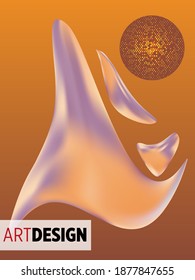 Set of abstract modern graphic elements. Dynamical colored forms and line. Gradient abstract banners with flowing liquid shapes. Template for the design of a logo, flyer or presentation. Vector.
