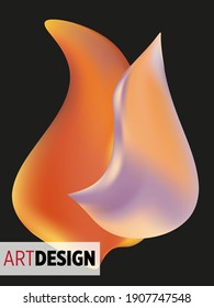 Set of abstract modern graphic elements. Dynamical colored forms and line. Gradient abstract banners with flowing liquid shapes. Template for the design of a logo, flyer or presentation. Vector.