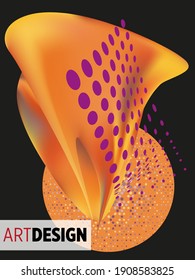 Set of abstract modern graphic elements. Dynamical colored forms and line. Gradient abstract banners with flowing liquid shapes. Template for the design of a logo, flyer or presentation. Vector.